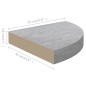 vidaXL Eck-Wandregal 4 Stk. Betongrau 35x35x3,8 cm MDF vidaXL Eck-Wandregal 4 Stk. Betongrau 35x35x3,8 cm MDF