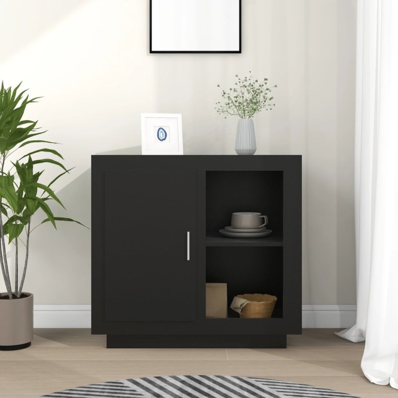 vidaXL Sideboard Schwarz 80x40x75 cm vidaXL Sideboard Schwarz 80x40x75 cm