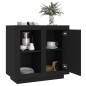 vidaXL Sideboard Schwarz 80x40x75 cm vidaXL Sideboard Schwarz 80x40x75 cm