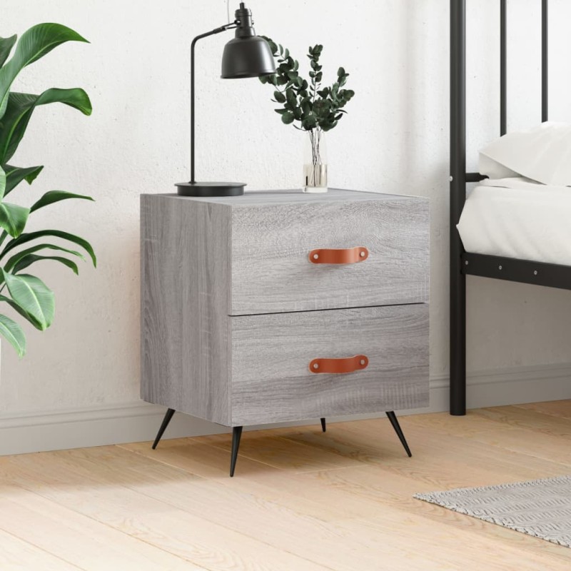 vidaXL Nachttisch Grau Sonoma 40x35x47,5 cm Holzwerkstoff vidaXL Nachttisch Grau Sonoma 40x35x47,5 cm Holzwerkstoff