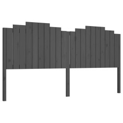 vidaXL Kopfteil Grau 206x4x110 cm Massivholz Kiefer