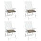 Stuhlkissen 4 Stk. Taupe 40x40x7 cm Oxford-Gewebe