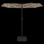 vidaXL Doppelsonnenschirm mit LEDs Taupe 316x240 cm vidaXL Doppelsonnenschirm mit LEDs Taupe 316x240 cm