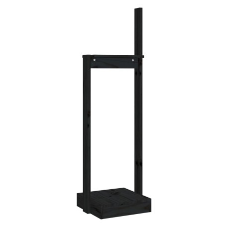 vidaXL Kaminholzhalter Schwarz 33,5x30x110 cm Massivholz Kiefer