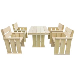 vidaXL 5-tlg. Garten-Essgruppe Hochwertiges Imprägniertes Kiefernholz