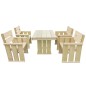 vidaXL 5-tlg. Garten-Essgruppe Hochwertiges Imprägniertes Kiefernholz vidaXL 5-tlg. Garten-Essgruppe Hochwertiges Imprägniertes Kiefernholz