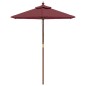 vidaXL Sonnenschirm mit Holzmast Bordeauxrot 196x231 cm vidaXL Sonnenschirm mit Holzmast Bordeauxrot 196x231 cm