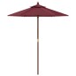 vidaXL Sonnenschirm mit Holzmast Bordeauxrot 196x231 cm vidaXL Sonnenschirm mit Holzmast Bordeauxrot 196x231 cm