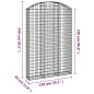 vidaXL Gabione mit Hochbogen 150x30x220/240 cm Verzinktes Eisen vidaXL Gabione mit Hochbogen 150x30x220/240 cm Verzinktes Eisen