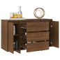 vidaXL Sideboard mit 3 Schubladen Braun Eiche 120x41x75 cm vidaXL Sideboard mit 3 Schubladen Braun Eiche 120x41x75 cm