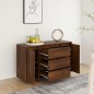 vidaXL Sideboard mit 3 Schubladen Braun Eiche 120x41x75 cm vidaXL Sideboard mit 3 Schubladen Braun Eiche 120x41x75 cm