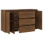 vidaXL Sideboard mit 3 Schubladen Braun Eiche 120x41x75 cm vidaXL Sideboard mit 3 Schubladen Braun Eiche 120x41x75 cm