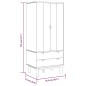 vidaXL Kleiderschrank OTTA 76,5x53x172 cm Massivholz Kiefer vidaXL Kleiderschrank OTTA 76,5x53x172 cm Massivholz Kiefer