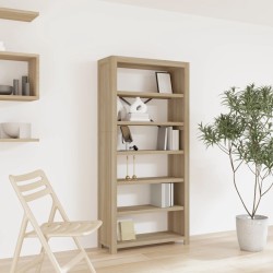 vidaXL Bücherregal 6 Fächer 80x30x170 cm Massivholz Akazie