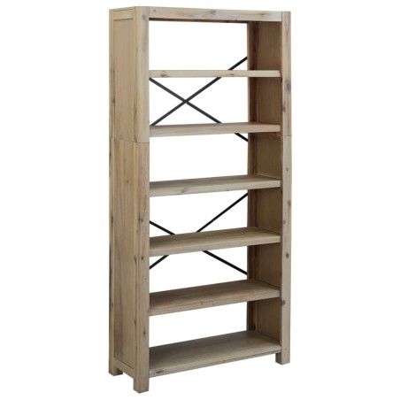 vidaXL Bücherregal 6 Fächer 80x30x170 cm Massivholz Akazie