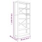 vidaXL Bücherregal 6 Fächer 80x30x170 cm Massivholz Akazie vidaXL Bücherregal 6 Fächer 80x30x170 cm Massivholz Akazie