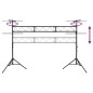 vidaXL Leuchtenstativ Schwarz 438x115 x(180-300) cm Stahl vidaXL Leuchtenstativ Schwarz 438x115 x(180-300) cm Stahl