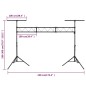 vidaXL Leuchtenstativ Schwarz 438x115 x(180-300) cm Stahl vidaXL Leuchtenstativ Schwarz 438x115 x(180-300) cm Stahl
