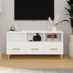 vidaXL TV-Schrank Weiß 102x36x50 cm Holzwerkstoff