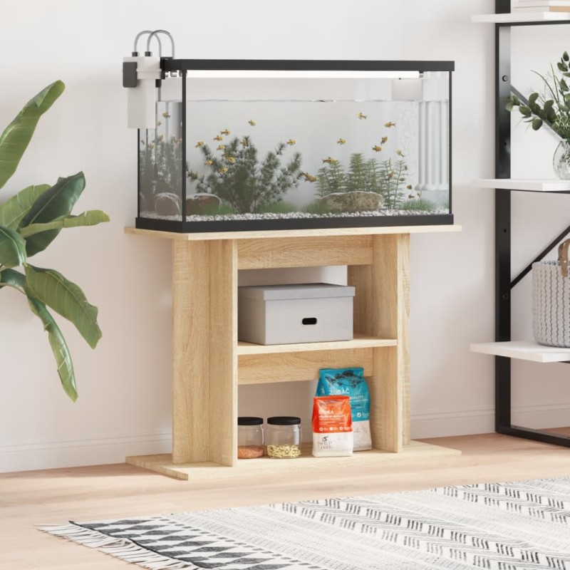 vidaXL Aquariumständer Sonoma-Eiche 80x35x60 cm Holzwerkstoff vidaXL Aquariumständer Sonoma-Eiche 80x35x60 cm Holzwerkstoff