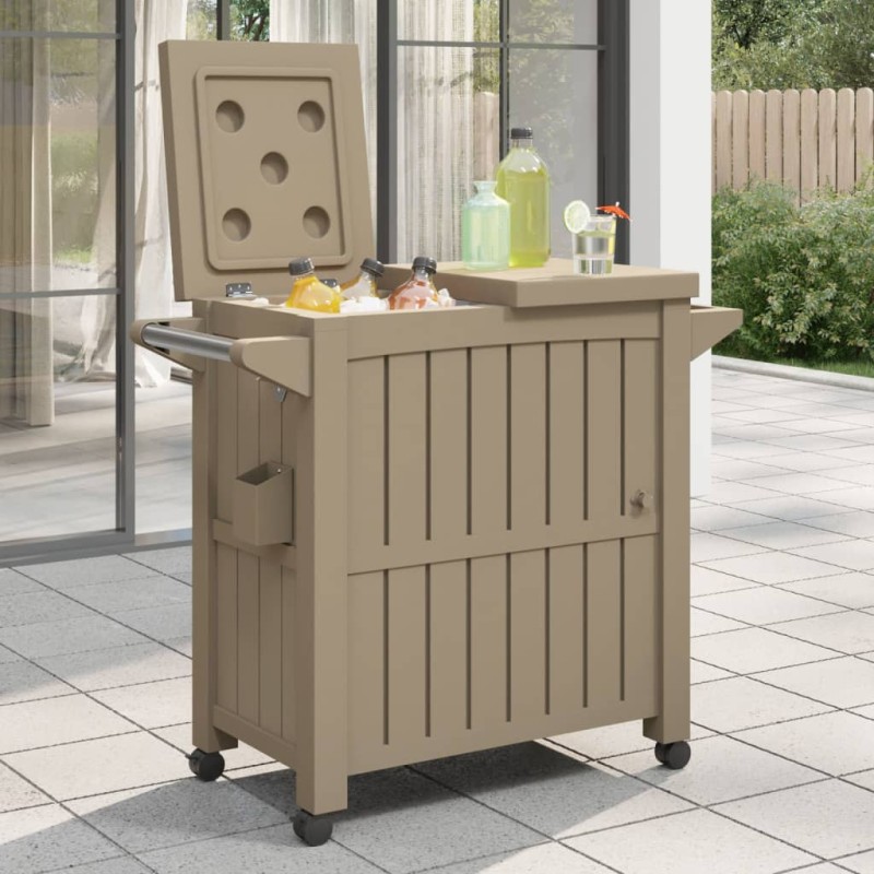 vidaXL 3-in-1 Servierwagen Hellbraun Polypropylen vidaXL 3-in-1 Servierwagen Hellbraun Polypropylen
