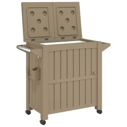 vidaXL 3-in-1 Servierwagen Hellbraun Polypropylen