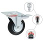 vidaXL Lenkrollen mit Doppelbremsen 4 Stk. 100 mm vidaXL Lenkrollen mit Doppelbremsen 4 Stk. 100 mm