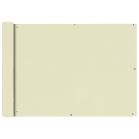 vidaXL Balkonsichtschutz Oxfordgewebe 75x600 cm Creme