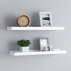 vidaXL Bilderleisten 2 Stk. Weiß 40x9x3 cm MDF 