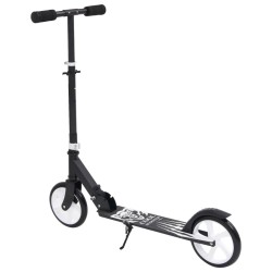 vidaXL 2-Rad-Kinderroller mit Verstellbarem Lenker Schwarz