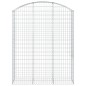 vidaXL Gabione mit Hochbogen 150x50x180/200 cm Verzinktes Eisen vidaXL Gabione mit Hochbogen 150x50x180/200 cm Verzinktes Eisen