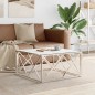 vidaXL Couchtisch Silbern 80x80x40 cm Edelstahl und Glas vidaXL Couchtisch Silbern 80x80x40 cm Edelstahl und Glas