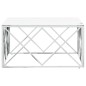 vidaXL Couchtisch Silbern 80x80x40 cm Edelstahl und Glas vidaXL Couchtisch Silbern 80x80x40 cm Edelstahl und Glas