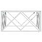 vidaXL Couchtisch Silbern 80x80x40 cm Edelstahl und Glas vidaXL Couchtisch Silbern 80x80x40 cm Edelstahl und Glas