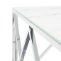 vidaXL Couchtisch Silbern 80x80x40 cm Edelstahl und Glas vidaXL Couchtisch Silbern 80x80x40 cm Edelstahl und Glas