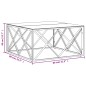 vidaXL Couchtisch Silbern 80x80x40 cm Edelstahl und Glas vidaXL Couchtisch Silbern 80x80x40 cm Edelstahl und Glas