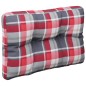 Palettenkissen Rot Karomuster 60x40x12 cm Stoff Palettenkissen Rot Karomuster 60x40x12 cm Stoff