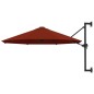 vidaXL Sonnenschirm Wandmontage mit Metallmast 300 cm Terracotta-Rot vidaXL Sonnenschirm Wandmontage mit Metallmast 300 cm Terracotta-Rot
