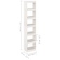 vidaXL Bücherregal/Raumteiler Weiß 40x30x199 cm Massivholz Kiefer vidaXL Bücherregal/Raumteiler Weiß 40x30x199 cm Massivholz Kiefer
