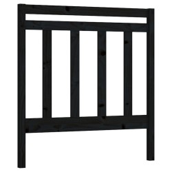 vidaXL Kopfteil Schwarz 106x4x100 cm Massivholz Kiefer
