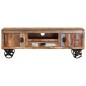 vidaXL TV-Schrank mit Rädern 110x30x37 cm Altholz Massiv vidaXL TV-Schrank mit Rädern 110x30x37 cm Altholz Massiv