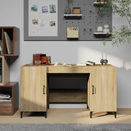 vidaXL Schreibtisch Sonoma-Eiche 140x50x75 cm Holzwerkstoff