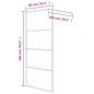 vidaXL Duschwand für Begehbare Dusche Schwarz 90x195cm Halbmatt ESG vidaXL Duschwand für Begehbare Dusche Schwarz 90x195cm Halbmatt ESG