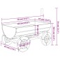 vidaXL Deko-Wagen 70x43x54 cm Massivholz Tanne vidaXL Deko-Wagen 70x43x54 cm Massivholz Tanne