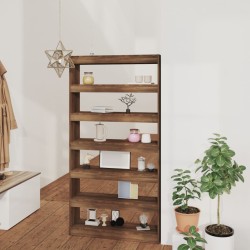 vidaXL Bücherregal/Raumteiler Braun Eiche 100×30×198 cm Holzwerkstoff