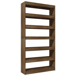 vidaXL Bücherregal/Raumteiler Braun Eiche 100×30×198 cm Holzwerkstoff