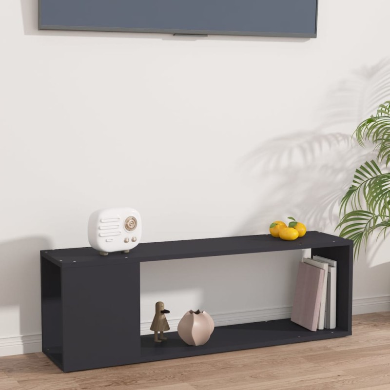 vidaXL TV-Schrank Grau 100x24x32 cm Holzwerkstoff vidaXL TV-Schrank Grau 100x24x32 cm Holzwerkstoff