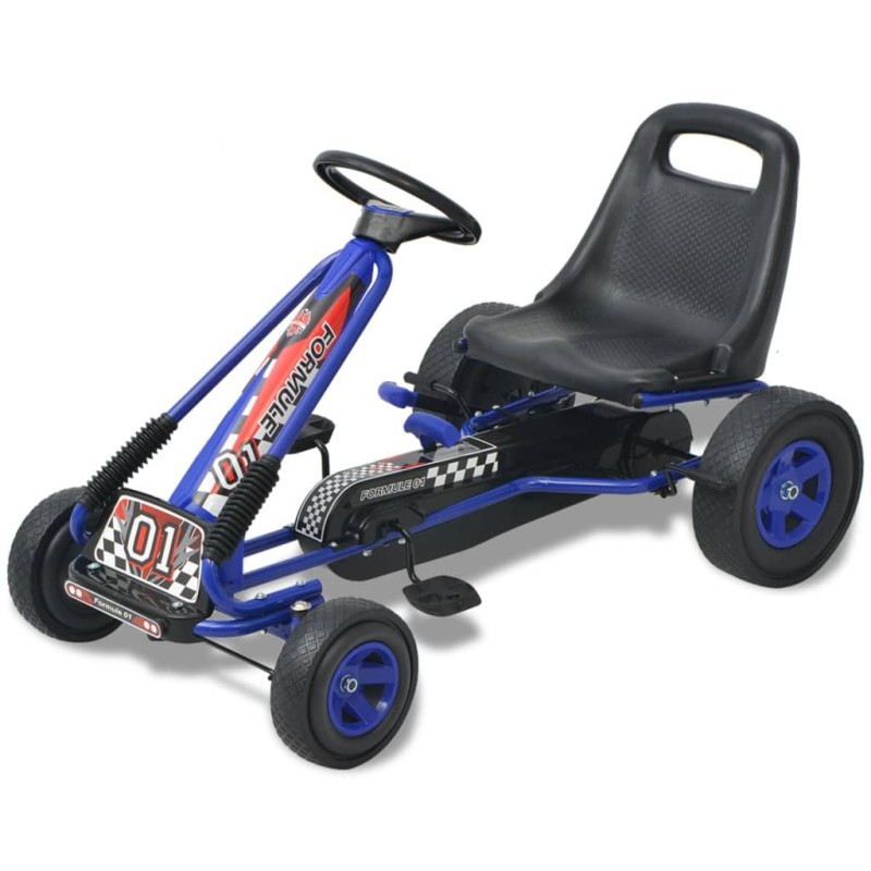 vidaXL Pedal Go-Kart mit verstellbarem Sitz Blau vidaXL Pedal Go-Kart mit verstellbarem Sitz Blau