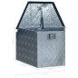 vidaXL Aluminiumkiste 737/381 x 410 x 460 mm Silbern vidaXL Aluminiumkiste 737/381 x 410 x 460 mm Silbern