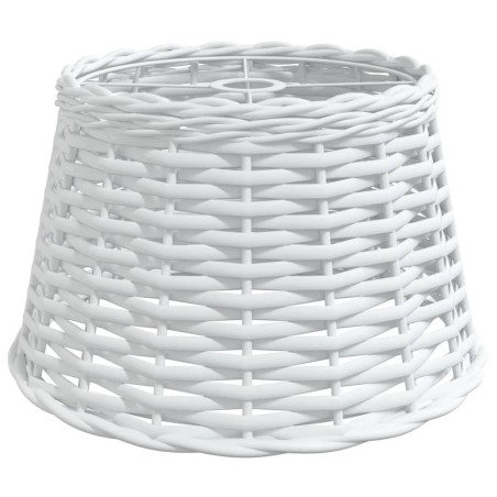 vidaXL Lampenschirm Weiß Ø38x23 cm Korbweide